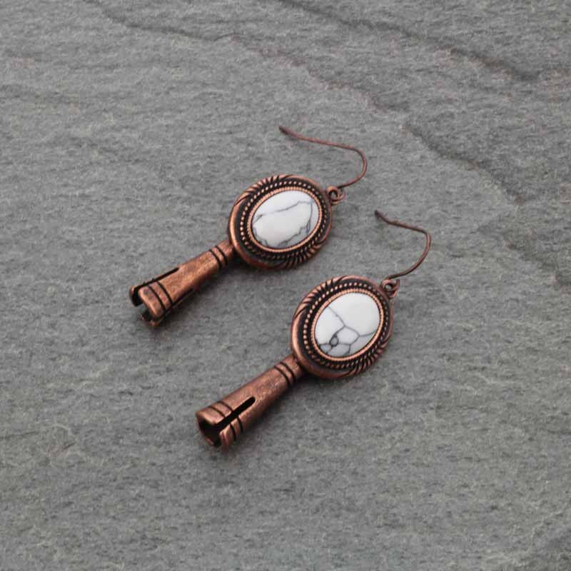 3D Single Squash Blossom Fish Hook Earrings