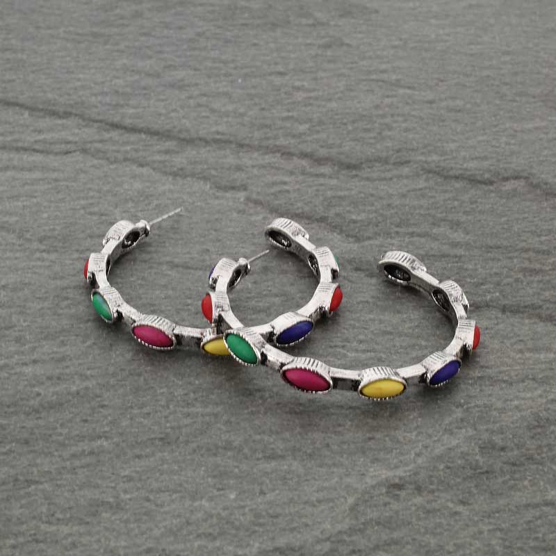 Western TQ Semi Hoop Earrings