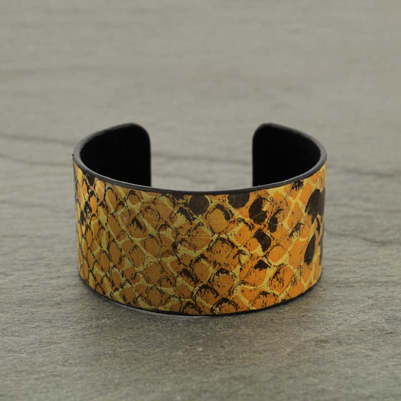 Western Snake Skin Printed Cuff Bracelet