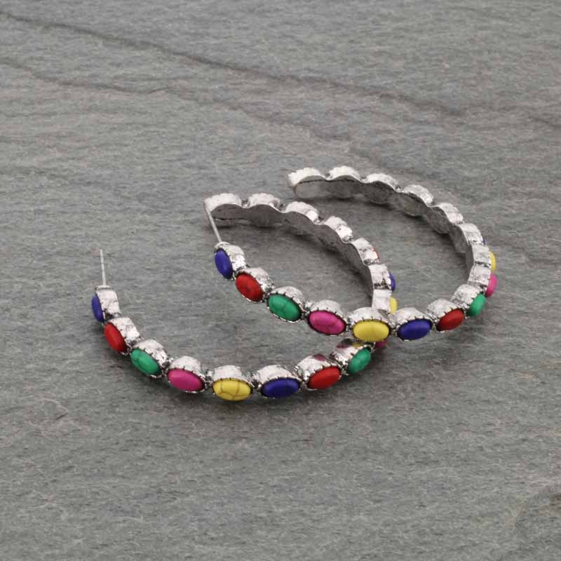 Western TQ Semi Hoop Earrings