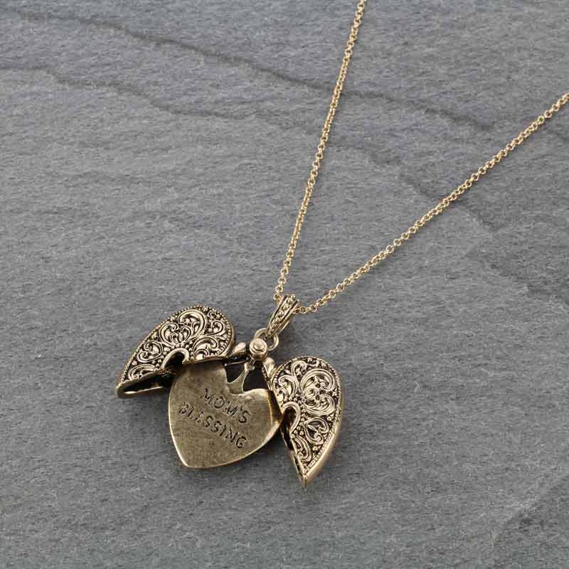 Message Locket "Mom's Blessing" Necklace - Image 3