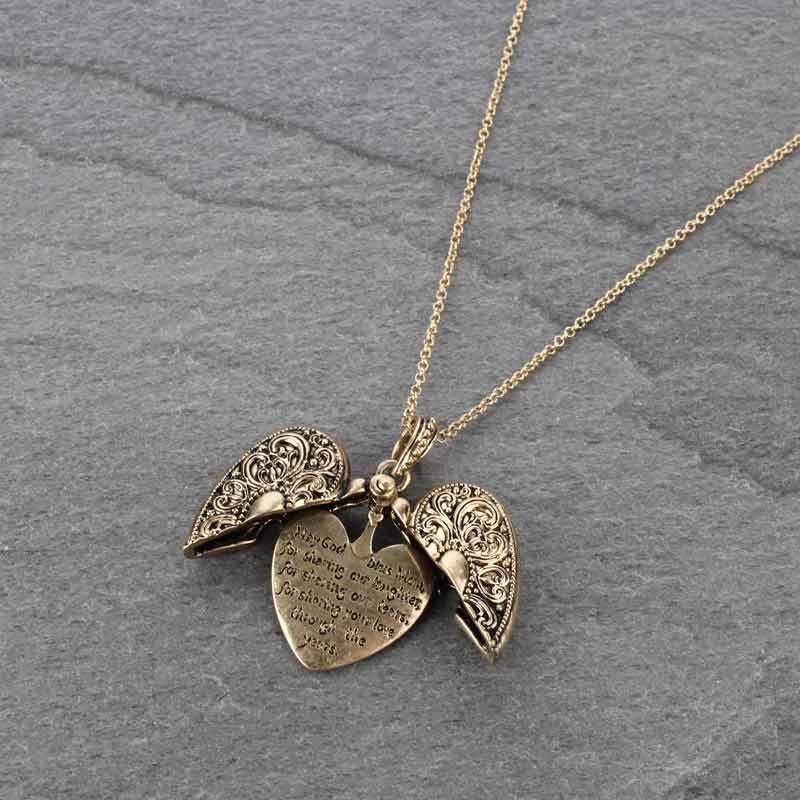 Message Locket "Mom's Blessing" Necklace - Image 5