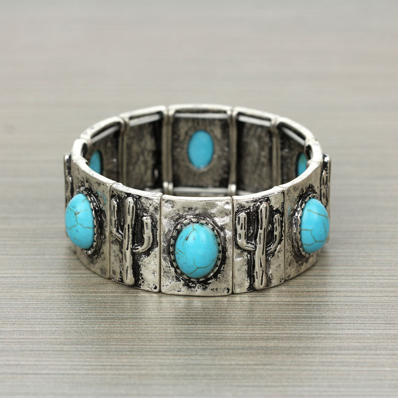 Western Cactus Stretch Bracelet