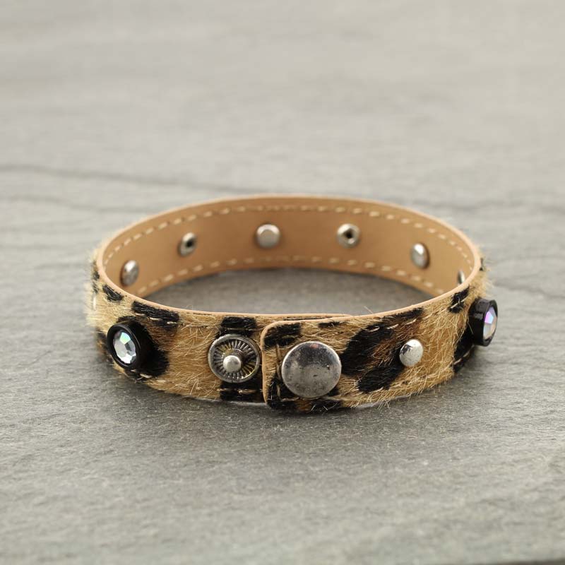 Leopard Leather Bracelet - Image 2
