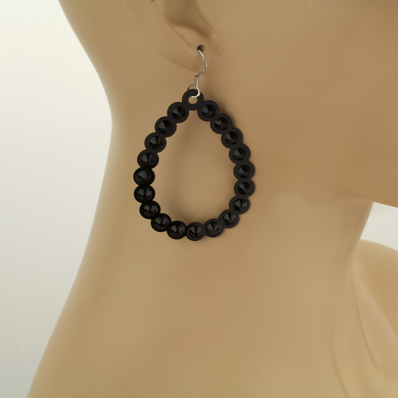 Tear Drop Fish Hook Earrings - Image 2