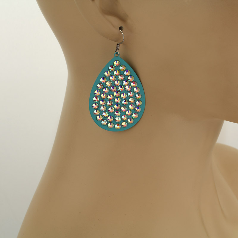 Tear Drop Fish Hook Earrings - Image 2