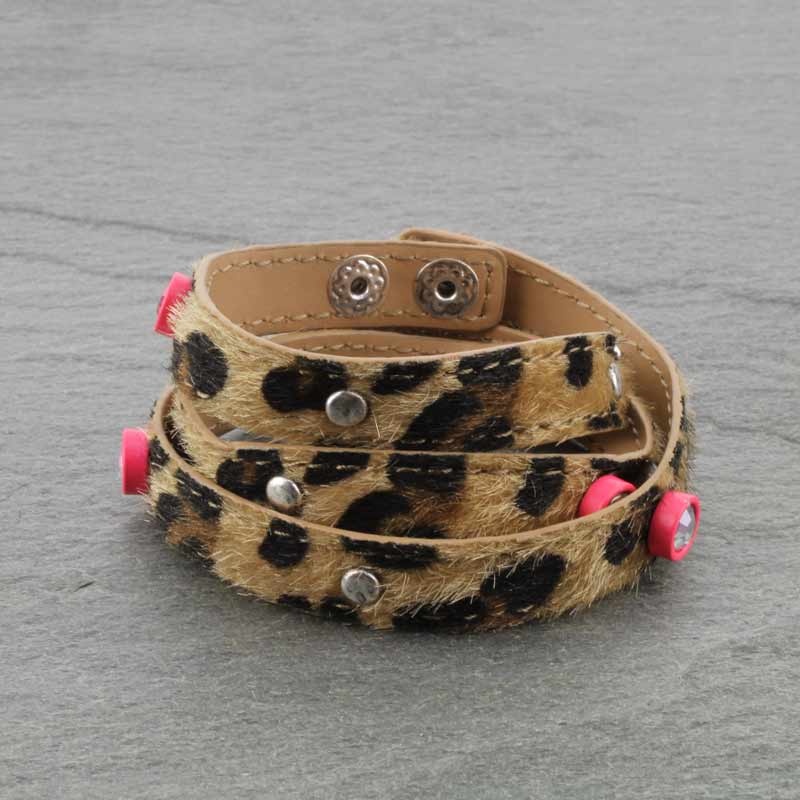 Leopard Leather Bracelet