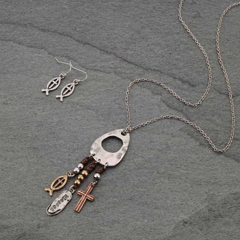 "Blessed" Necklace Set