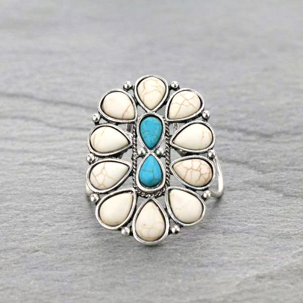 Western Style Stone Scarf Slide