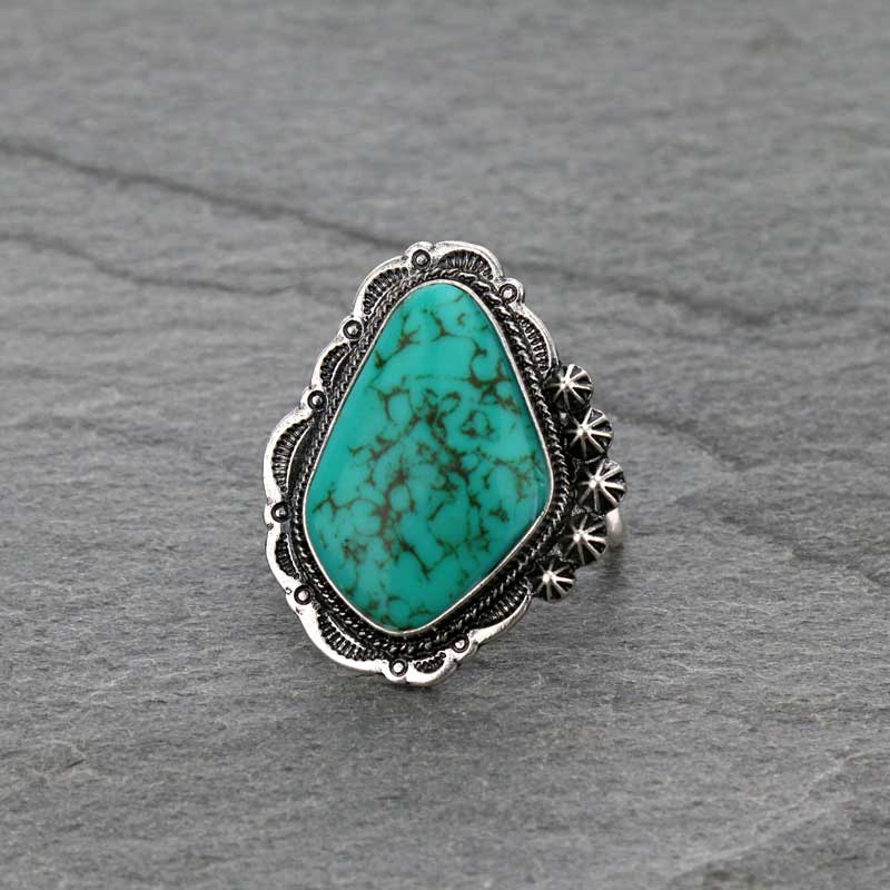 Western Style Stone Scarf Slide