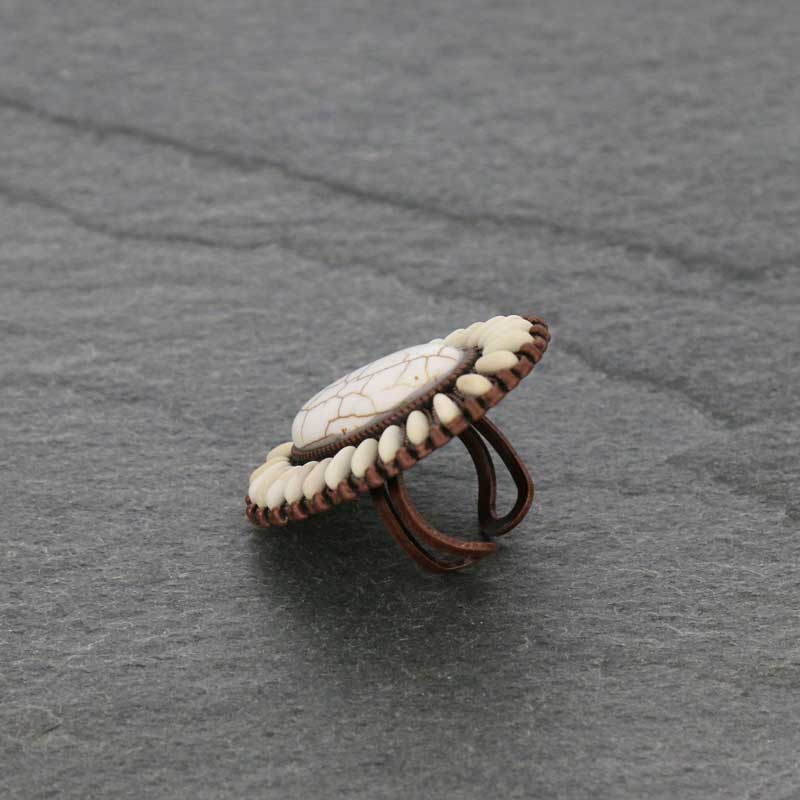 Western Design Stone Cuff Ring - Image 2