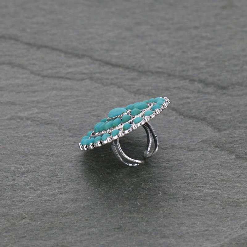 Western Design Stone Cuff Ring - Image 2