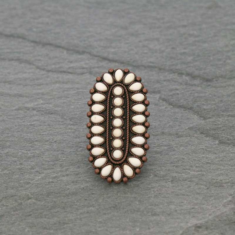 Western Design Stone Cuff Ring