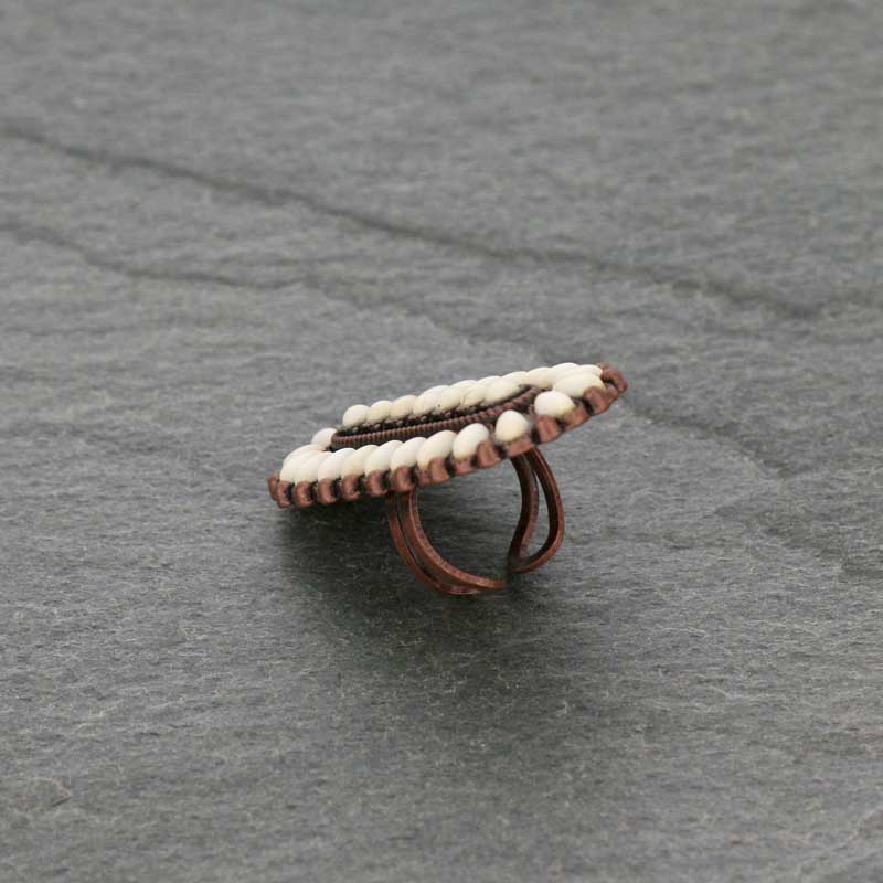 Western Design Stone Cuff Ring - Image 2