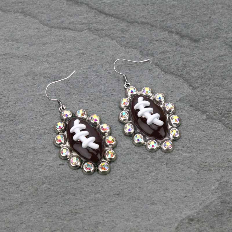 Football Fish Hook Earrings