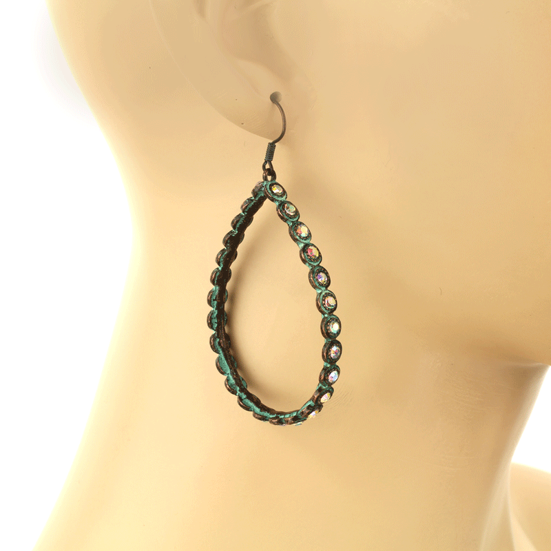 Teardrop Fish Hook Earrings - Image 2