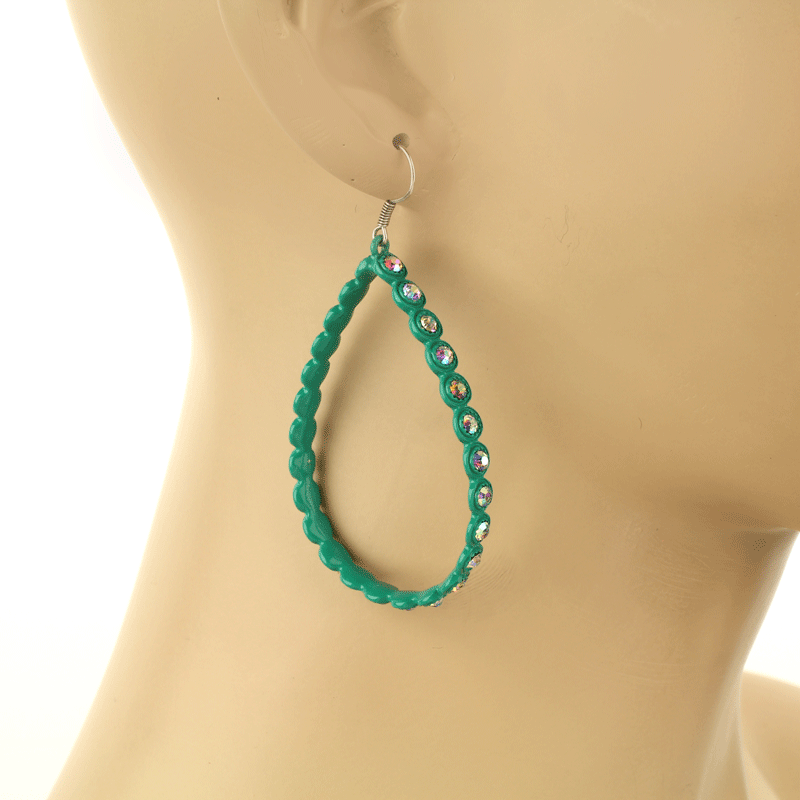 Teardrop Fish Hook Earrings - Image 2
