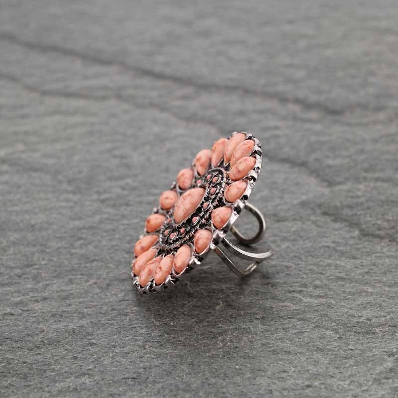Western Stone Cuff Ring - Image 2