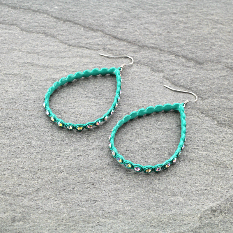 Teardrop Fish Hook Earrings