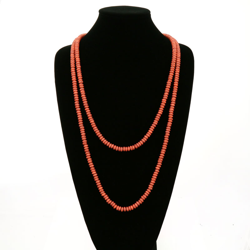 Peach Beaded Necklace - Image 2