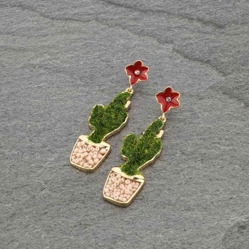 Cactus Post Earrings