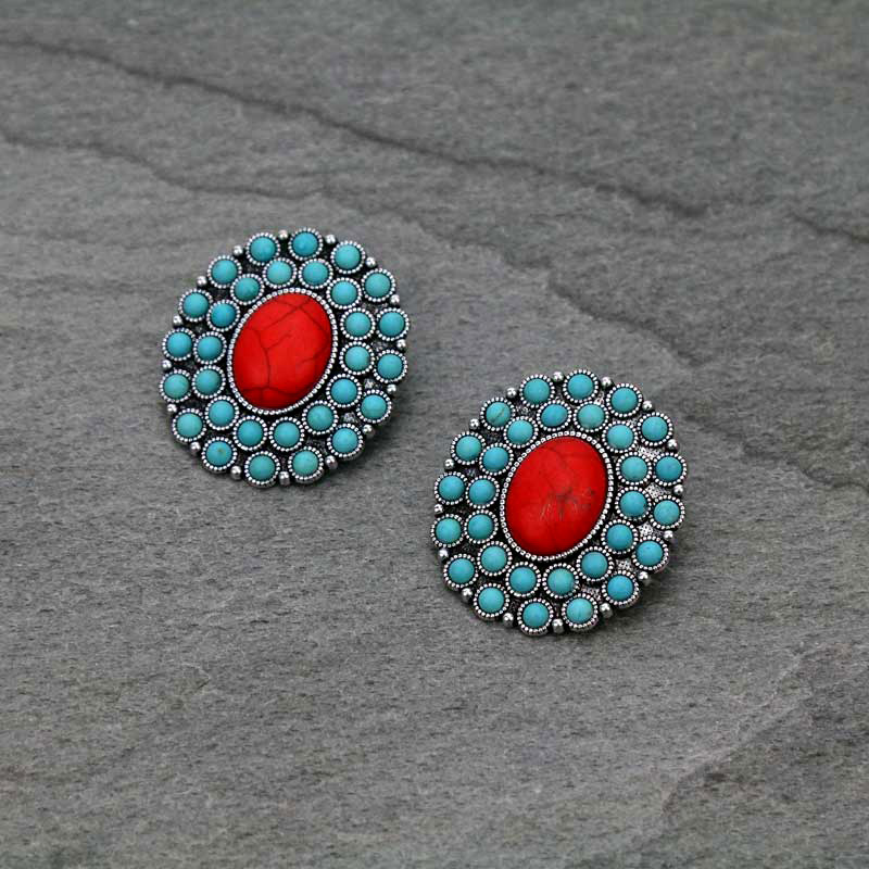Western Stone Post Earrings