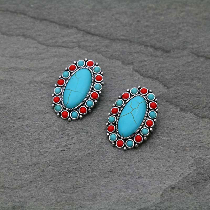 Western Stone Post Earrings