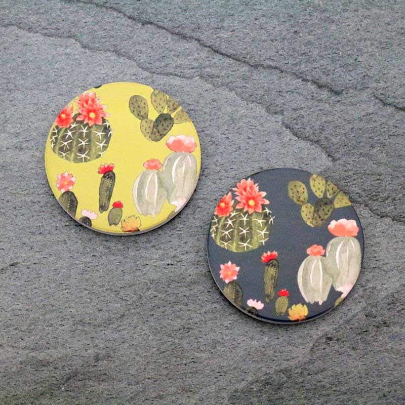 Cactus Absorbent Ceramic Car Coasters