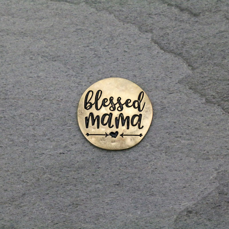 "BLESSED MAMA" Self Phone Grip Adhesive Charm