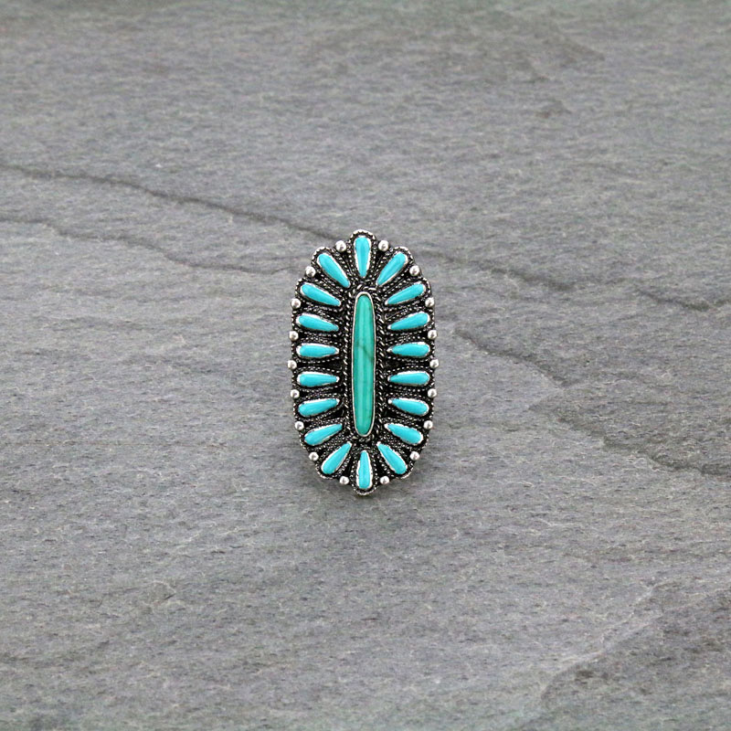 Western Style Stone Scarf Slide