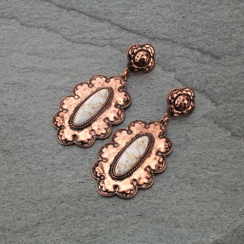 Western Style Stone Post Earrings
