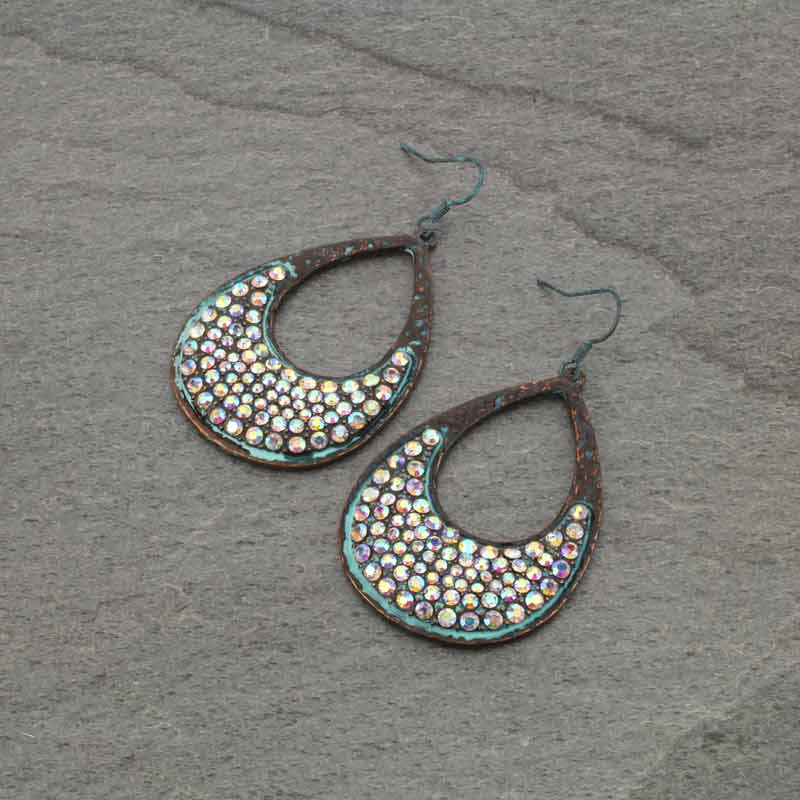 Teardrop Stone Fish Hook Earrings