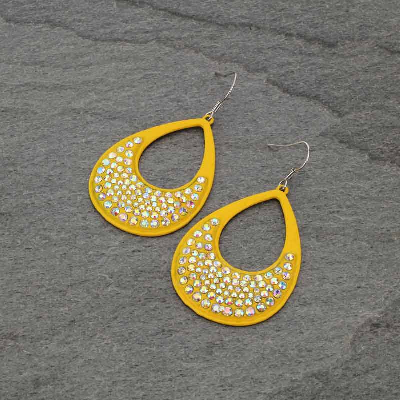 Teardrop Stone Fish Hook Earrings