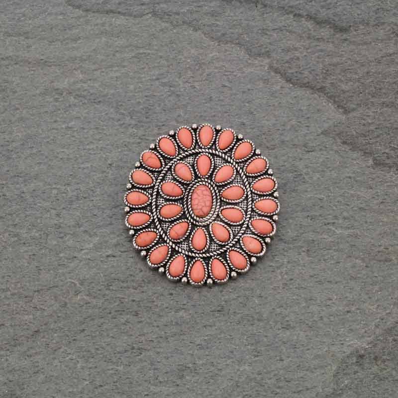 Western Design Flower Shape Phone Grip Adhesive Charm