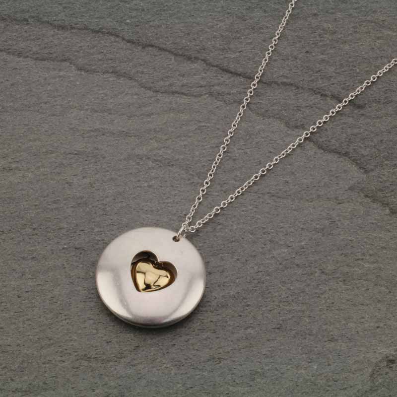"Mom's Blessing" with Heart Pendant Necklace