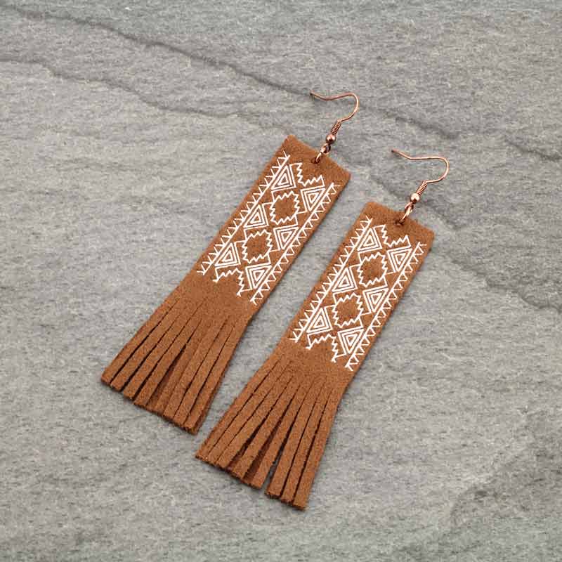 Suede Fish Hook Earrings
