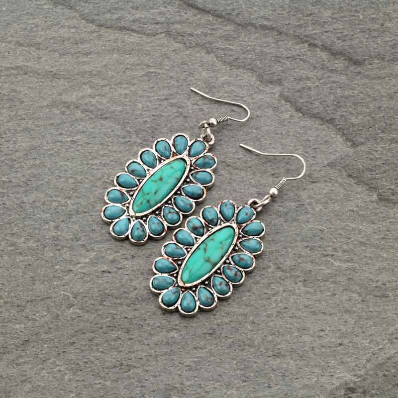 Concho Fish Hook Earrings