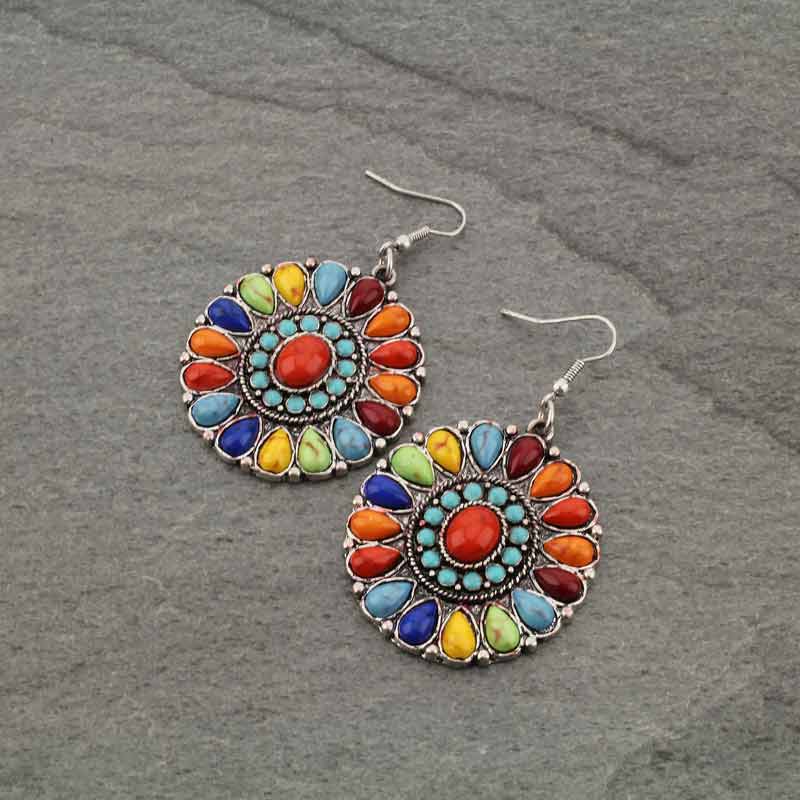 Concho Fish Hook Earrings