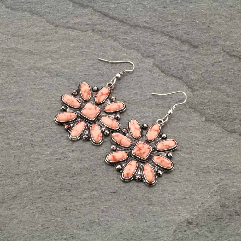 Concho Fish Hook Earrings