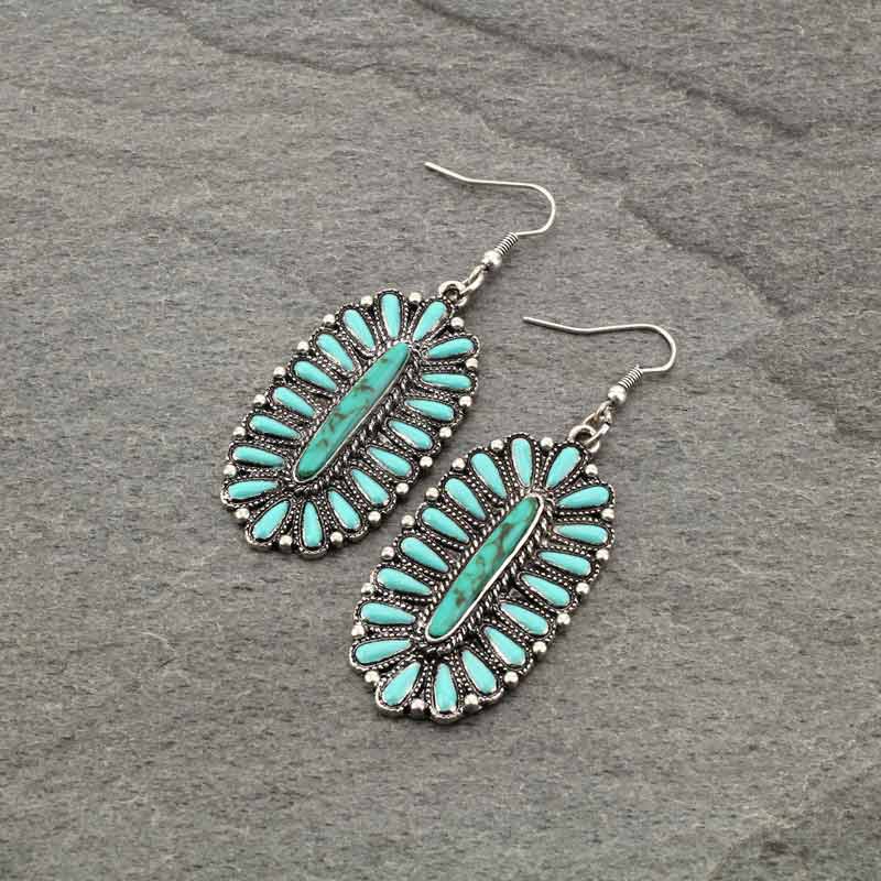 Concho Fish Hook Earrings