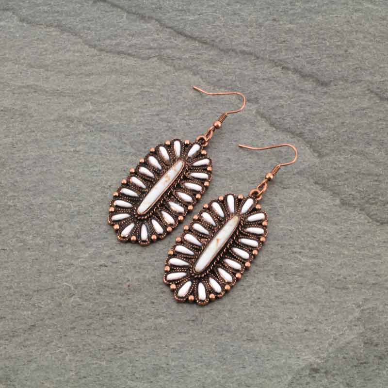 Concho Fish Hook Earrings