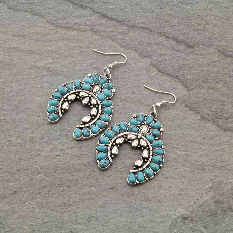 Squash Blossom Fish Hook Earrings