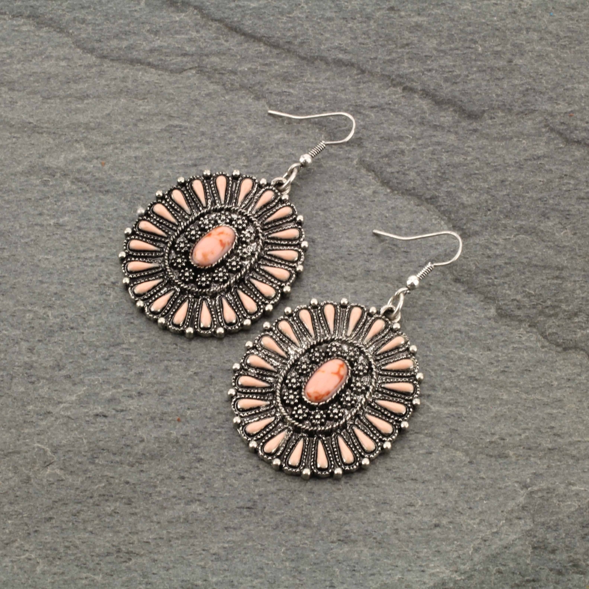 Concho Fish Hook Earrings