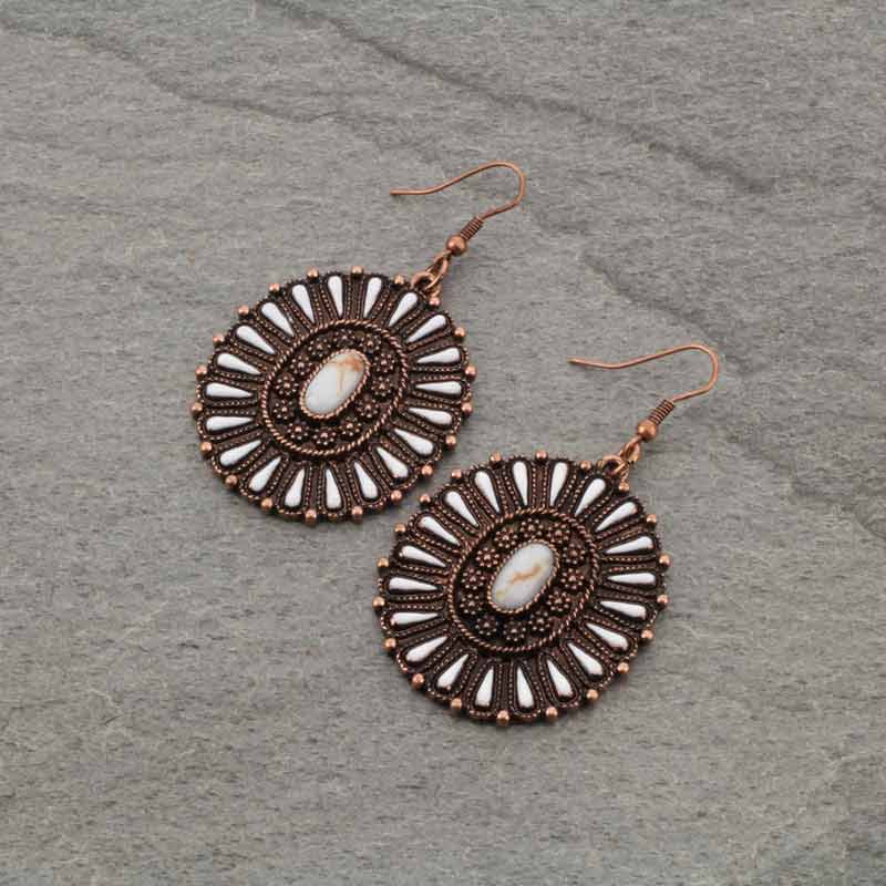 Concho Fish Hook Earrings