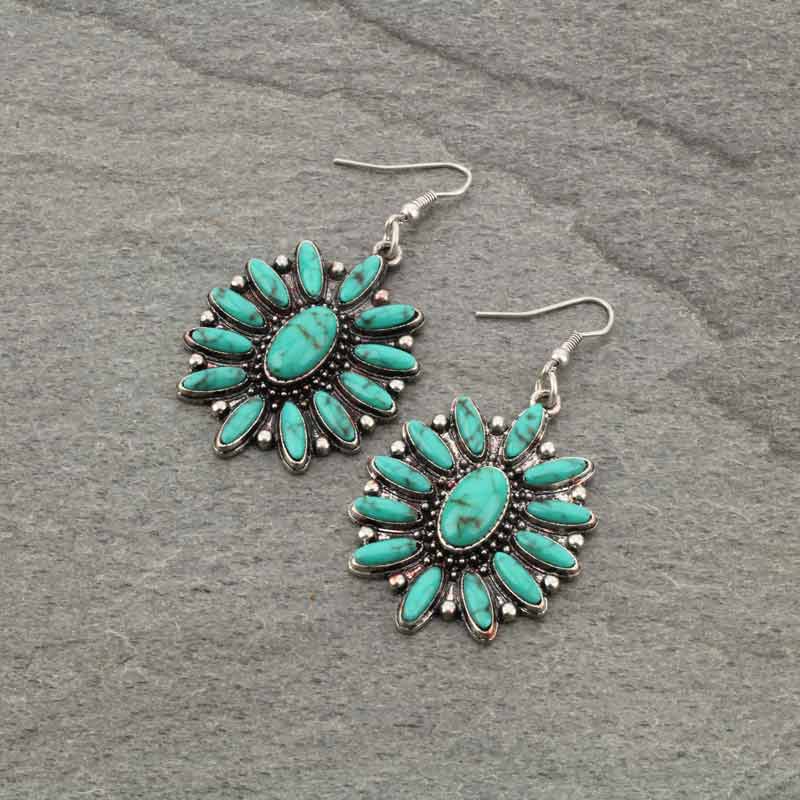 Concho Fish Hook Earrings