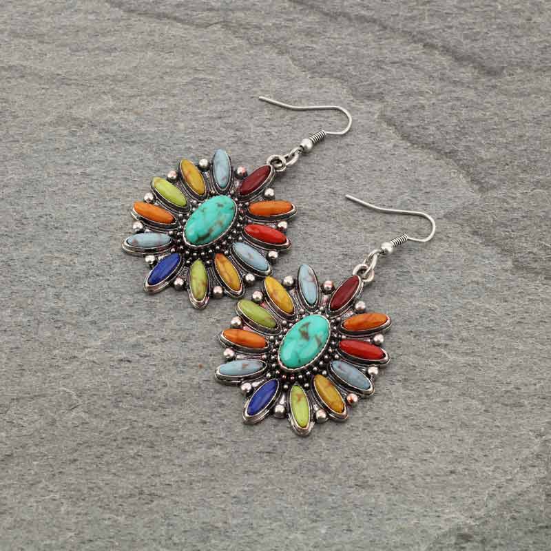 Concho Fish Hook Earrings