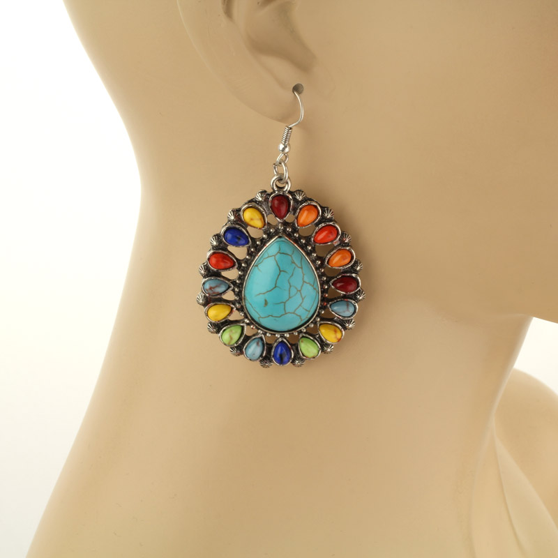 Teardrop Fish Hook Earrings - Image 2