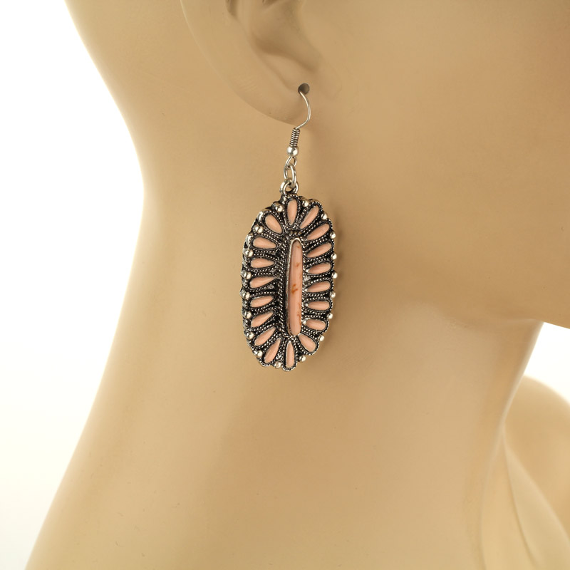 Concho Fish Hook Earrings - Image 2