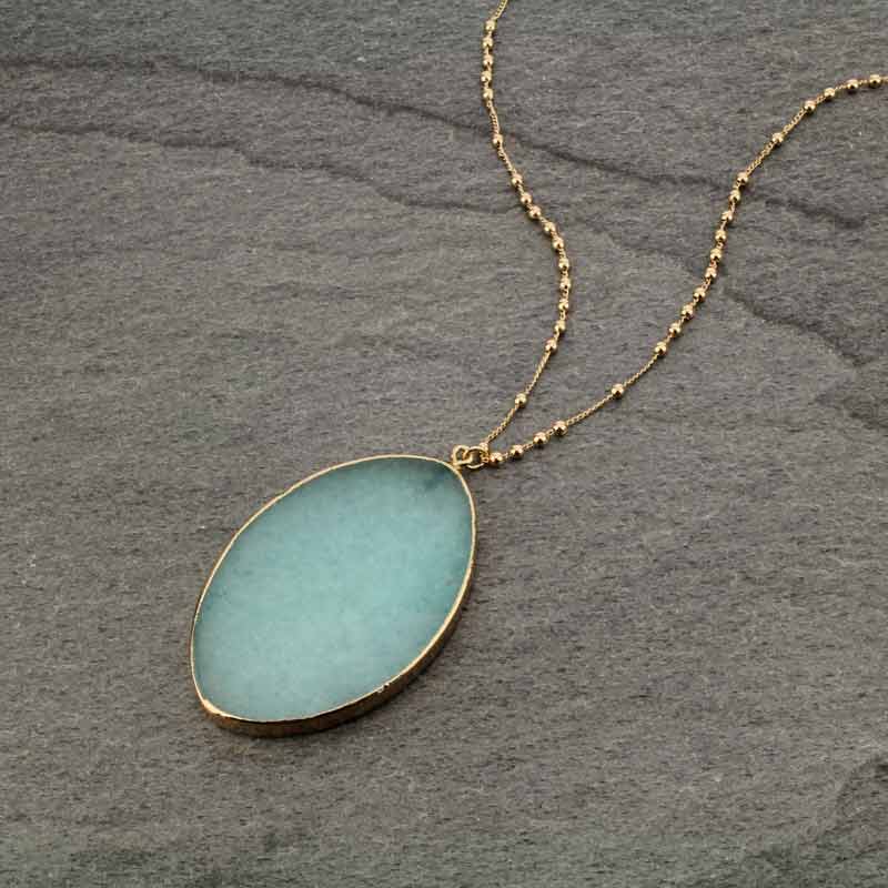 Long Gemstone Chain Necklace - Image 2