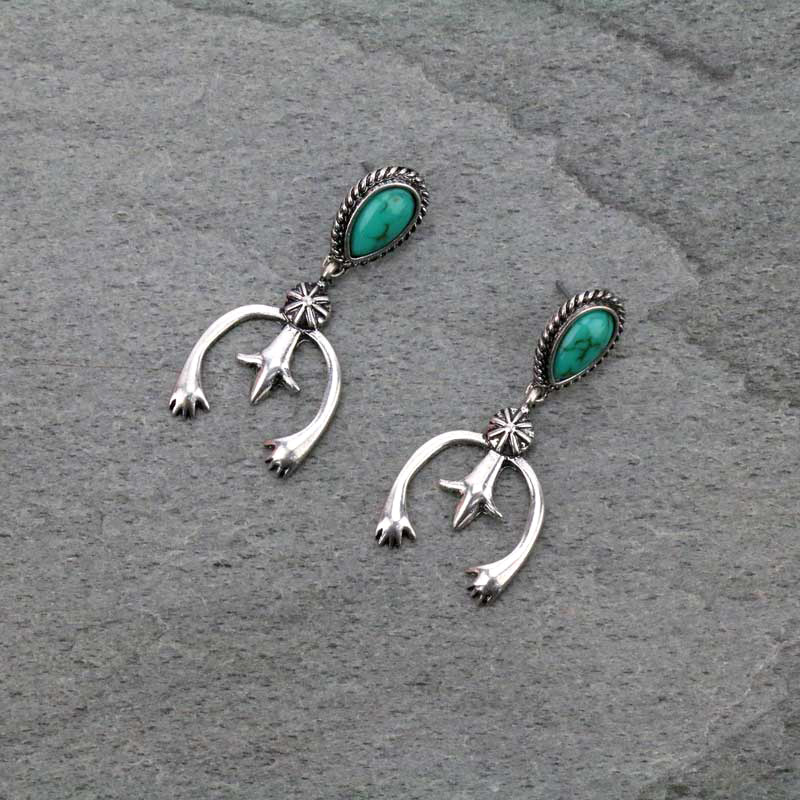 Western TQ Semi Teardrop Squash Post Earrings
